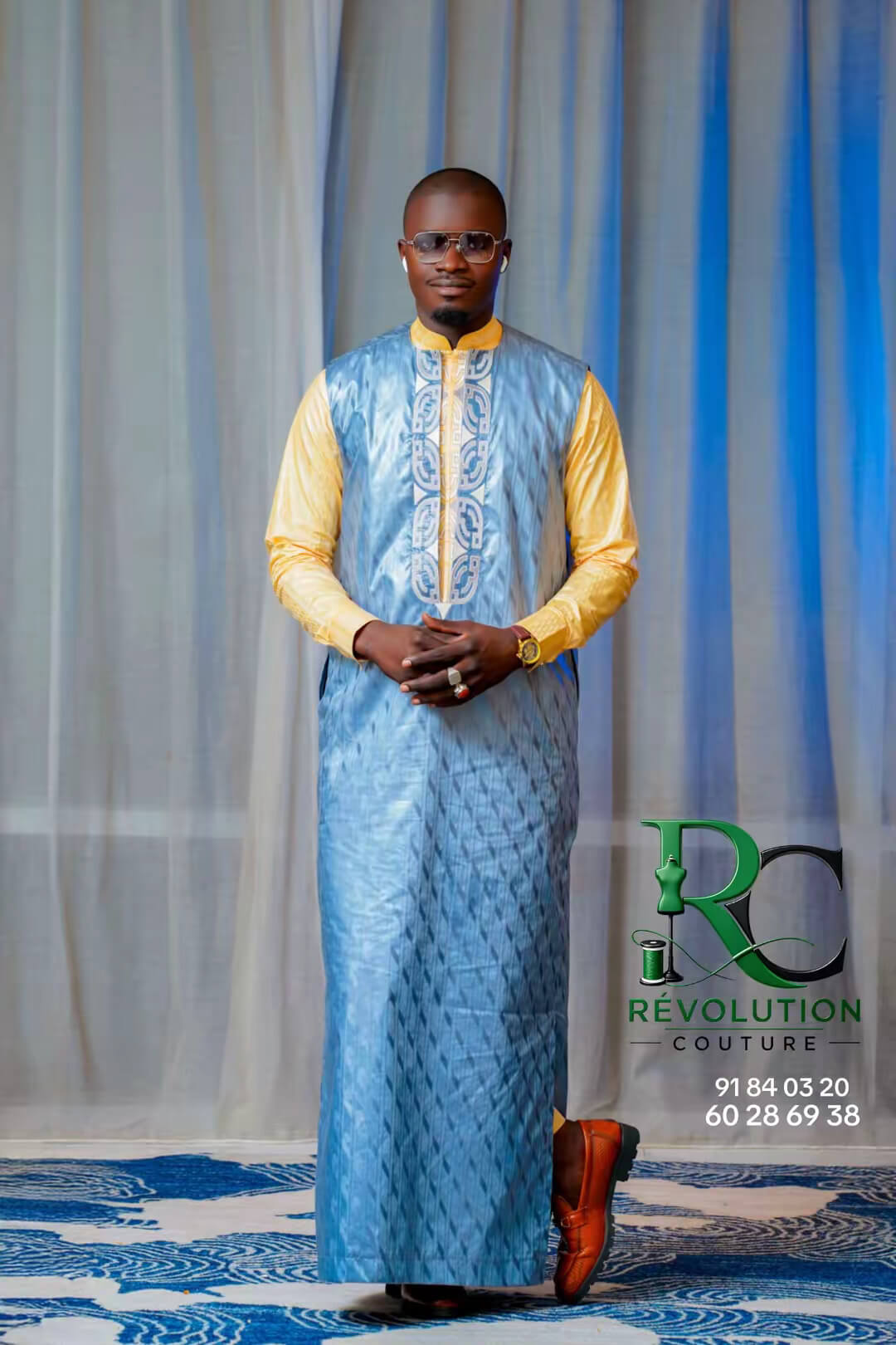 Ensemble Bazin Bleu & Or